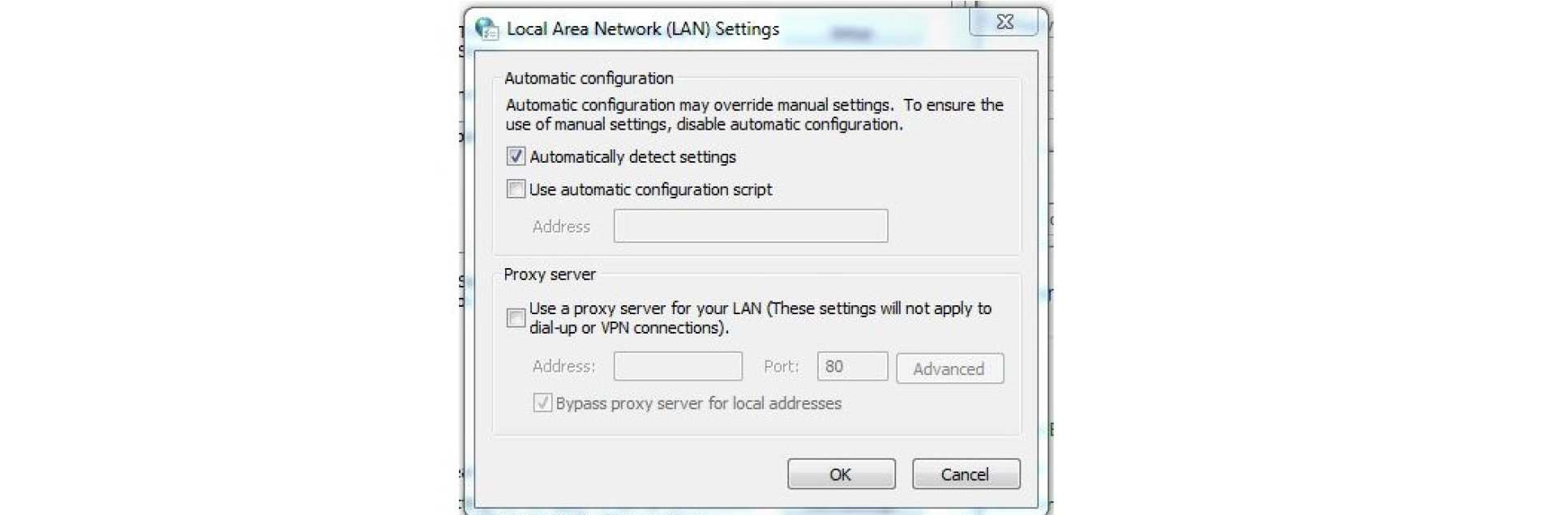 LAN settings